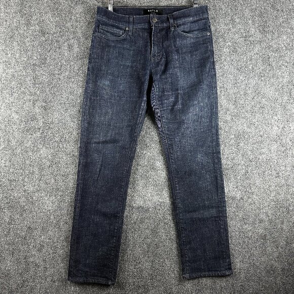 DSTLD Jeans Mens 30 Slim Fit Dark Wash Cotton Stretch Pockets - Picture 1 of 7
